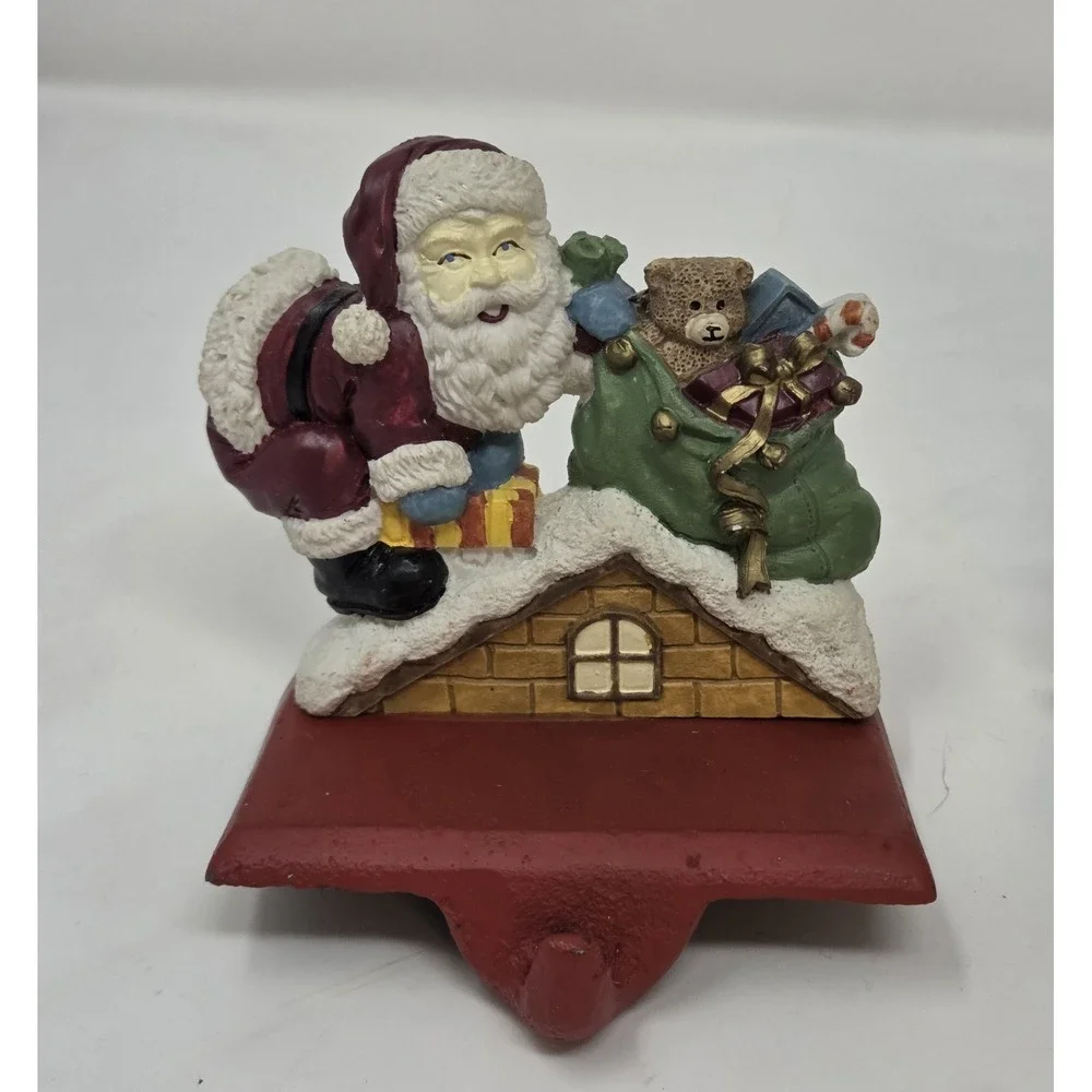 Vintage Trim A Home Kmart Resin Christmas Stocking Holders Set of 4 NIB Boxes